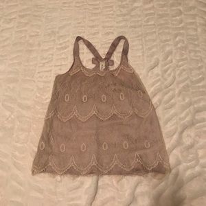3/$25!!  Blue Reed Lace Overlayed Cami Top size Medium